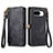 Funda de Cuero Cartera con Soporte Carcasa S17D para Google Pixel 8 5G Negro