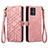 Funda de Cuero Cartera con Soporte Carcasa S17D para Motorola Moto G14 Rosa