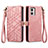 Funda de Cuero Cartera con Soporte Carcasa S17D para Motorola Moto G53 5G Rosa