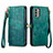 Funda de Cuero Cartera con Soporte Carcasa S17D para Nokia G400 5G Verde