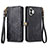 Funda de Cuero Cartera con Soporte Carcasa S17D para Nothing Phone 2 Negro