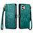 Funda de Cuero Cartera con Soporte Carcasa S17D para Nothing Phone 2 Verde