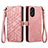 Funda de Cuero Cartera con Soporte Carcasa S17D para Oppo A58 4G Rosa