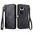 Funda de Cuero Cartera con Soporte Carcasa S17D para Oppo Reno10 5G Negro