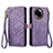 Funda de Cuero Cartera con Soporte Carcasa S17D para Realme 11 5G Morado