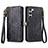 Funda de Cuero Cartera con Soporte Carcasa S17D para Samsung Galaxy S24 5G Negro