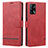 Funda de Cuero Cartera con Soporte Carcasa SY1 para Oppo F19s Rojo