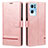 Funda de Cuero Cartera con Soporte Carcasa SY1 para Oppo Reno7 Pro 5G Rosa