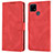 Funda de Cuero Cartera con Soporte Carcasa SY1 para Realme C12 Rojo