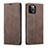 Funda de Cuero Cartera con Soporte Carcasa T01 para Apple iPhone 12 Pro Marron