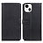 Funda de Cuero Cartera con Soporte Carcasa T01 para Apple iPhone 14 Negro