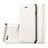 Funda de Cuero Cartera con Soporte Carcasa T01 para Apple iPhone 6 Plus Blanco