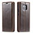 Funda de Cuero Cartera con Soporte Carcasa T01 para Huawei Mate 20 Pro Marron