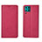 Funda de Cuero Cartera con Soporte Carcasa T01 para Huawei Nova 6 SE Rosa Roja