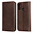 Funda de Cuero Cartera con Soporte Carcasa T01 para Huawei P Smart (2020) Marron