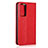 Funda de Cuero Cartera con Soporte Carcasa T01 para Huawei P40 Rojo