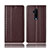 Funda de Cuero Cartera con Soporte Carcasa T01 para OnePlus 7T Pro Marron