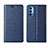 Funda de Cuero Cartera con Soporte Carcasa T01 para Oppo Reno4 Pro 5G Azul