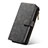 Funda de Cuero Cartera con Soporte Carcasa T01 para Samsung Galaxy Note 10 Negro