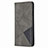 Funda de Cuero Cartera con Soporte Carcasa T02 para Huawei Nova Lite 3 Plus Gris