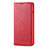 Funda de Cuero Cartera con Soporte Carcasa T02 para Huawei P Smart+ Plus (2019) Rojo