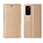 Funda de Cuero Cartera con Soporte Carcasa T02 para Huawei P40 Oro