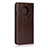 Funda de Cuero Cartera con Soporte Carcasa T02 para OnePlus 7T Marron