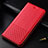 Funda de Cuero Cartera con Soporte Carcasa T02 para OnePlus 7T Pro Rojo