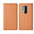 Funda de Cuero Cartera con Soporte Carcasa T02 para OnePlus 8 Pro Naranja