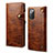 Funda de Cuero Cartera con Soporte Carcasa T02 para Samsung Galaxy Note 20 5G Marron