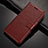 Funda de Cuero Cartera con Soporte Carcasa T02 para Xiaomi Redmi Note 8 (2021) Marron