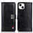 Funda de Cuero Cartera con Soporte Carcasa T03 para Apple iPhone 13 Negro