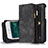 Funda de Cuero Cartera con Soporte Carcasa T03 para Apple iPhone 8 Plus Negro