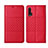 Funda de Cuero Cartera con Soporte Carcasa T03 para Huawei Nova 6 5G Rojo
