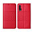 Funda de Cuero Cartera con Soporte Carcasa T03 para Huawei Nova 6 Rojo