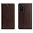 Funda de Cuero Cartera con Soporte Carcasa T03 para Huawei P40 Marron