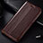 Funda de Cuero Cartera con Soporte Carcasa T03 para Samsung Galaxy Note 10 Plus Marron