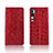 Funda de Cuero Cartera con Soporte Carcasa T03 para Xiaomi Mi Note 10 Pro Rojo