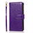 Funda de Cuero Cartera con Soporte Carcasa T04 para Apple iPhone 12 Mini Morado