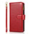 Funda de Cuero Cartera con Soporte Carcasa T04 para Apple iPhone 12 Mini Rojo