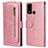 Funda de Cuero Cartera con Soporte Carcasa T04 para Huawei Nova Lite 3 Plus Oro Rosa