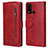 Funda de Cuero Cartera con Soporte Carcasa T04 para Huawei P Smart (2020) Rojo