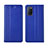 Funda de Cuero Cartera con Soporte Carcasa T04 para Oppo A72 Azul