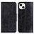 Funda de Cuero Cartera con Soporte Carcasa T05 para Apple iPhone 13 Negro