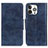 Funda de Cuero Cartera con Soporte Carcasa T05 para Apple iPhone 14 Pro Azul