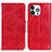 Funda de Cuero Cartera con Soporte Carcasa T05 para Apple iPhone 14 Pro Max Rojo