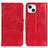 Funda de Cuero Cartera con Soporte Carcasa T05 para Apple iPhone 14 Rojo