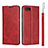 Funda de Cuero Cartera con Soporte Carcasa T05 para Oppo R15X Rojo