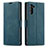 Funda de Cuero Cartera con Soporte Carcasa T05 para Samsung Galaxy Note 10 Azul