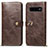 Funda de Cuero Cartera con Soporte Carcasa T05 para Samsung Galaxy S10 Plus Marron